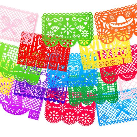 felt papel picado|18pcs Papel Picado Banner Decorations Large Felt .